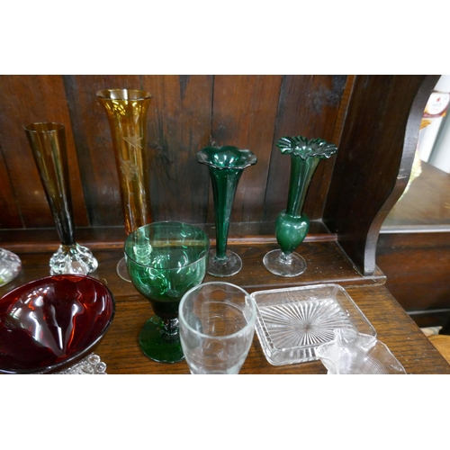 406 - Collection of coloured glass