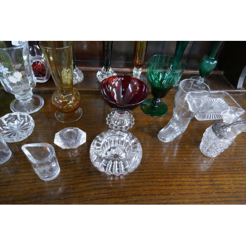 406 - Collection of coloured glass