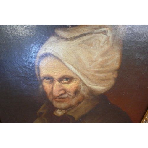 408 - 18thC oil on canvas of old gentleman - Approx image size: 48cm x 58cm