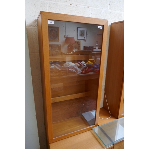 456 - 2 wall mounted mid century display units by Tapley - Approx H: 112cm W: 56cm D: 29cm
