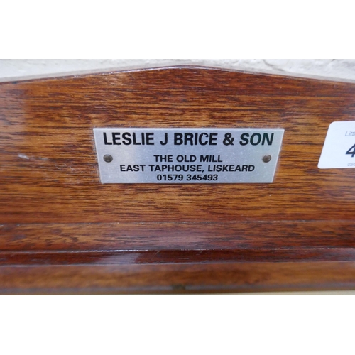 459 - Leslie J Brice and Son snooker/billiard scoring board