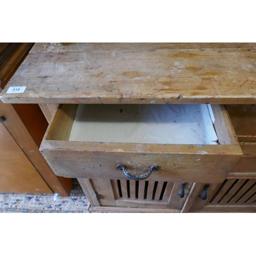 518 - Antique pine dresser - Approx size W: 101cm D: 55cm H: 188cm