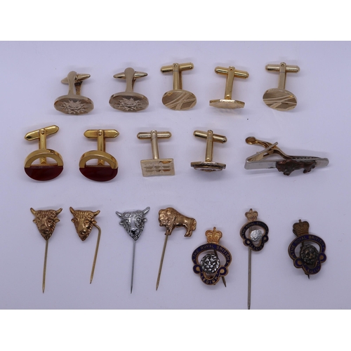 79 - Collection of cufflinks and tiepins