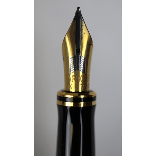 91 - Mont Blanc pen together with a Parker pen set with a 18ct gold nib