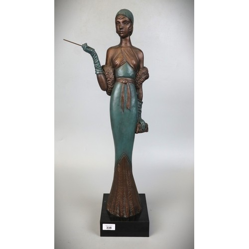 338 - Tall figurine in cocktail dress - Approx height: 67cm