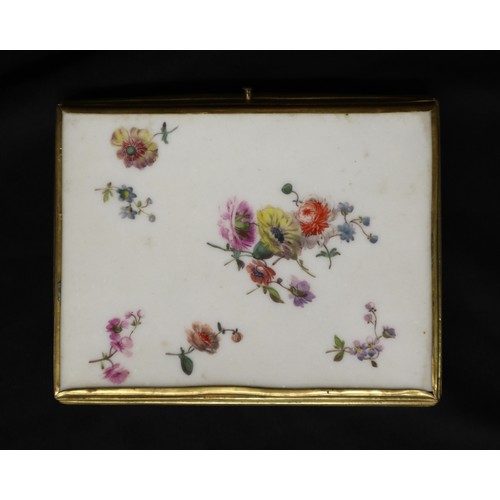 115 - Antique hand painted porcelain and gilt cigarette box