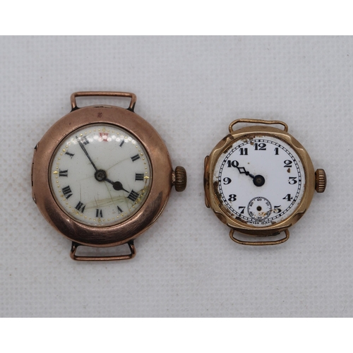 171 - 2 x 9ct gold cased watches