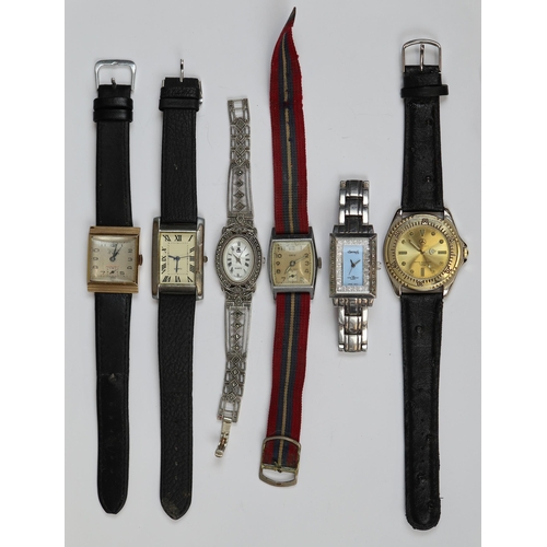 172 - Collection of watches to include a silver and Mercedes watch