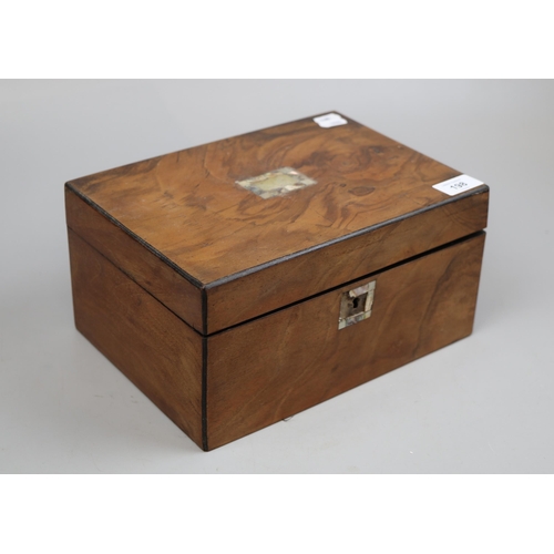 198 - Walnut jewellery box