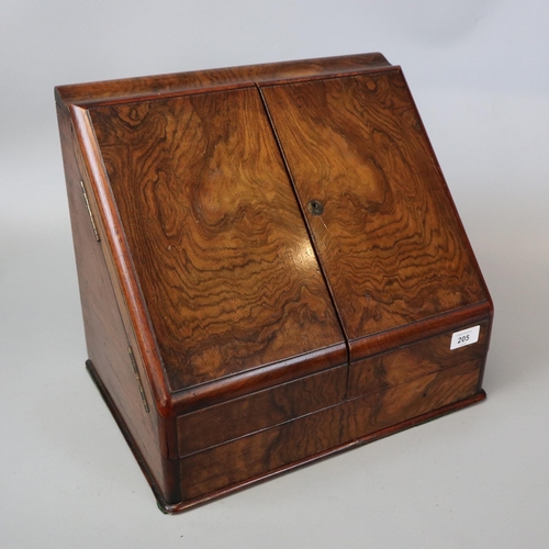 205 - Walnut stationery box