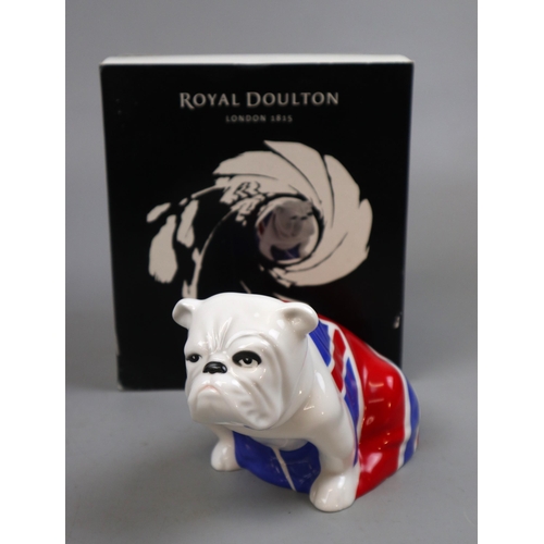 237 - Royal Doulton James Bond Skyfall 'Jack Bulldog' together with boxes, certificate and labels