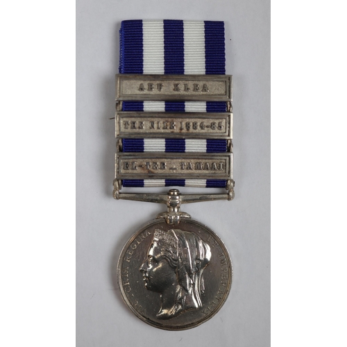 246 - 19th Hussars Egypt Medal 1882-89. Private M Evans 3 bar medal including Abu-Klea light contact marks... 