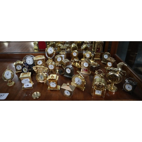 257 - Collection of miniature clocks