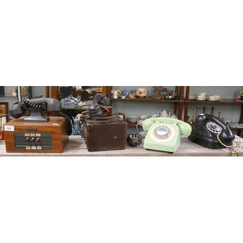 329 - 4 vintage telephones