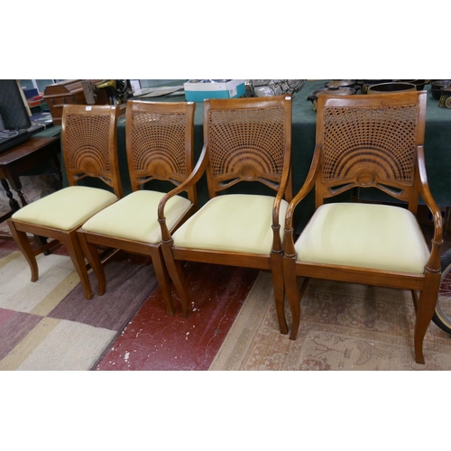 330 - Set of 4 bergere backed chairs to include 2 carvers