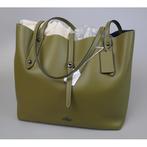 338 - Olive green Coach of New York handbag