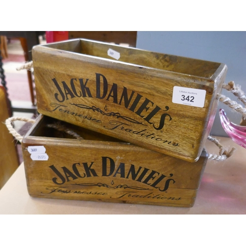 342 - Pair of Jack Daniels storage trugs