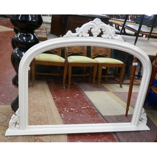 353 - Overmantle mirror in white