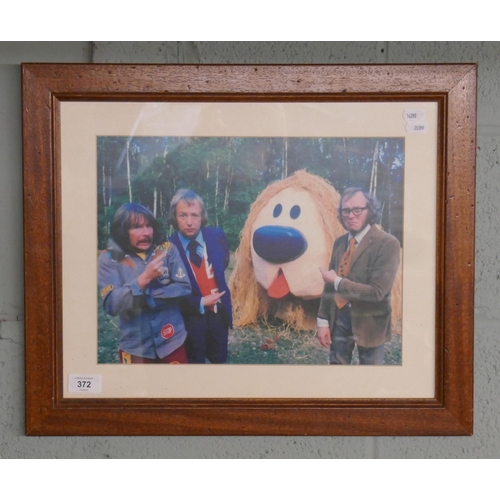 372 - Framed print of the Goodies with Dougal the dog from The Magic Roundabout