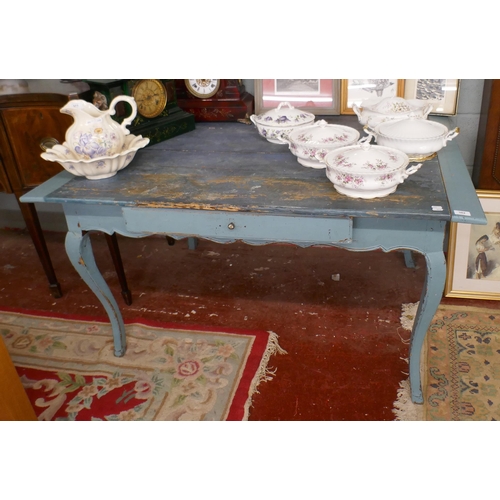 382 - Antique Dutch painted table - Approx size: W: 129cm D: 97cm H: 72cm