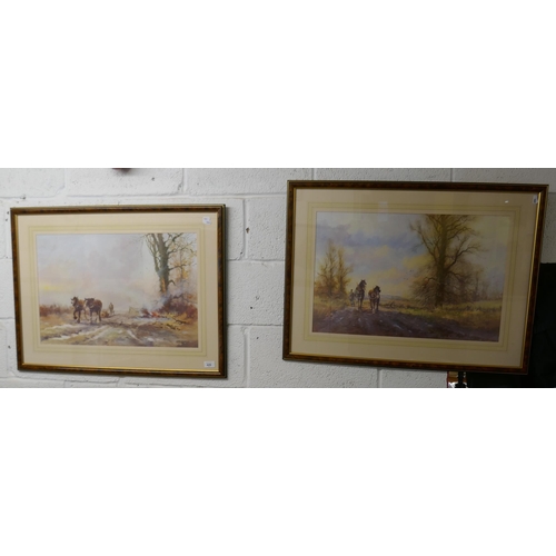 429 - Pair of framed prints rural scenes by Alwyn Crawshaw