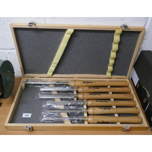 436 - Set of 6 perform chisels in box - unused