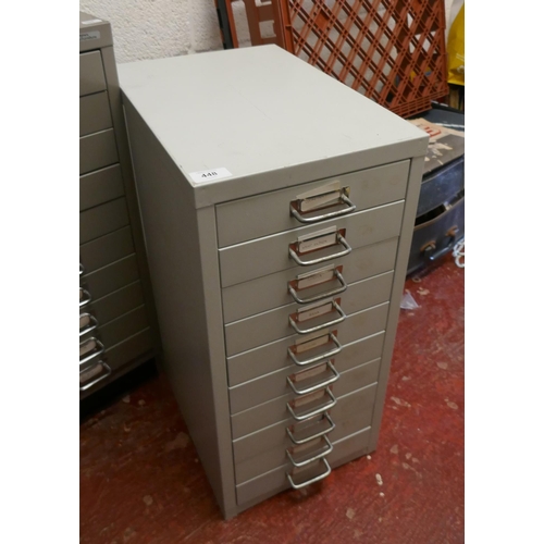 448 - Metal filing/collectors cabinet - Approx W: 28cm  D: 41cm  H: 59cm