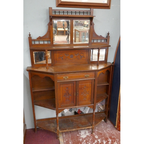 477 - Edwardian display cabinet - Approx size: W: 121cm D: 34cm H: 173cm