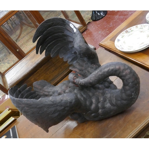 486 - Large sculpture of a black swan