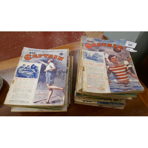 488 - Collection of 'The Captain' magazine - mainly sport related