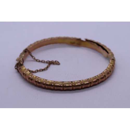 88 - 9ct gold bangle A/f - Approx 9g