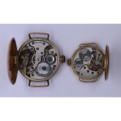 171 - 2 x 9ct gold cased watches