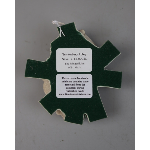 184 - 2 cathedral ceiling boss plaques - Winchester and Tewkesbury