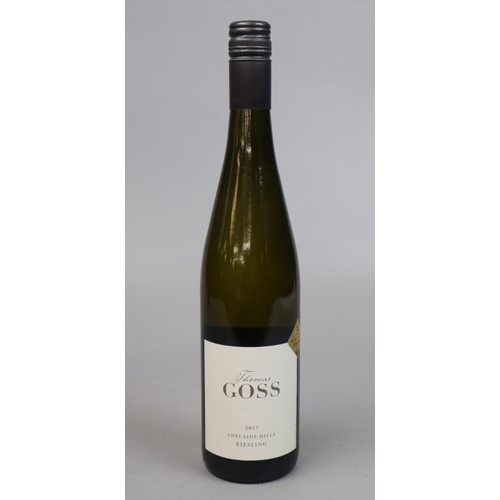 188 - 9 bottles of Thomas Goss Australian wine 2013 Adelaide Hills Riesling