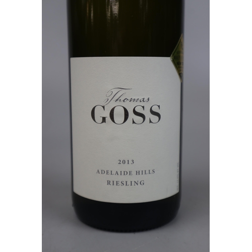 188 - 9 bottles of Thomas Goss Australian wine 2013 Adelaide Hills Riesling