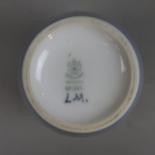 211 - Copenhagen vase and pin dish together with a Lily of the Valley Bing and Grondhal vase