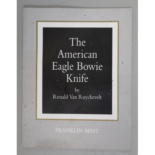 240 - Mounted The American eagle bowie knife by Franklin Mint