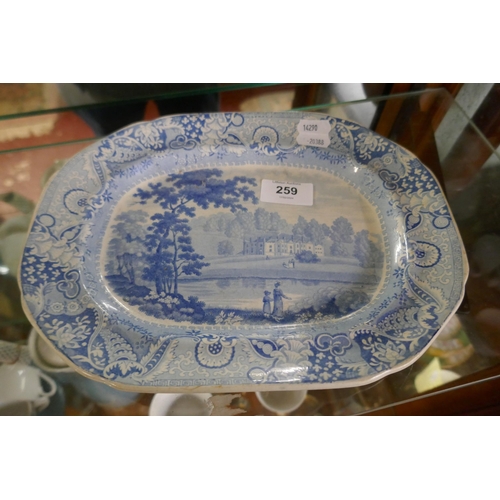 259 - 3 piece of blue and white china to include Elkin Knight and Co.