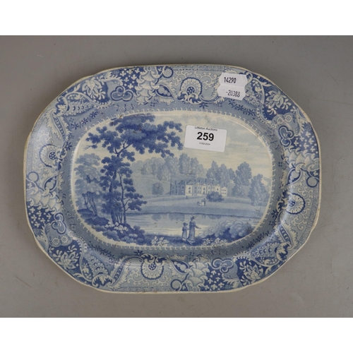 259 - 3 piece of blue and white china to include Elkin Knight and Co.