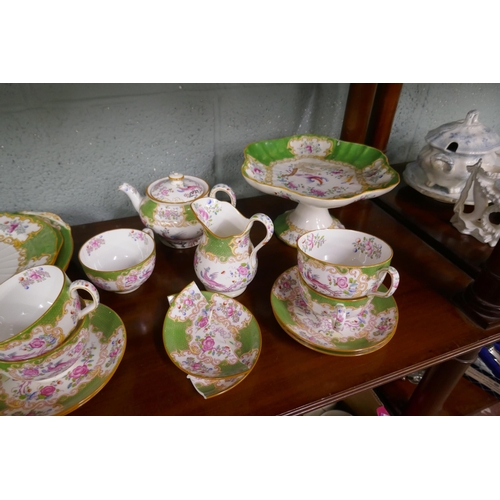 268 - Minton Cockatrice pattern tea set