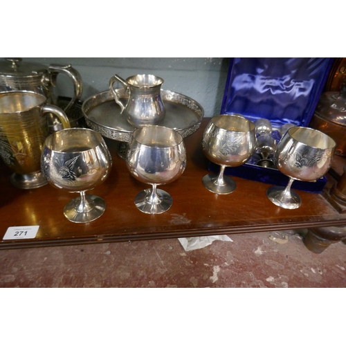 271 - Collection of silver plate