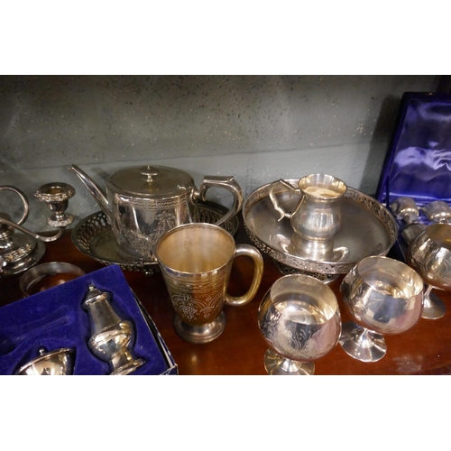 271 - Collection of silver plate