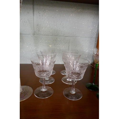 277 - Large collection of glass to include wine glasses etc.