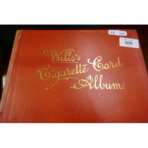 308 - 8 Wills cigarette card albums