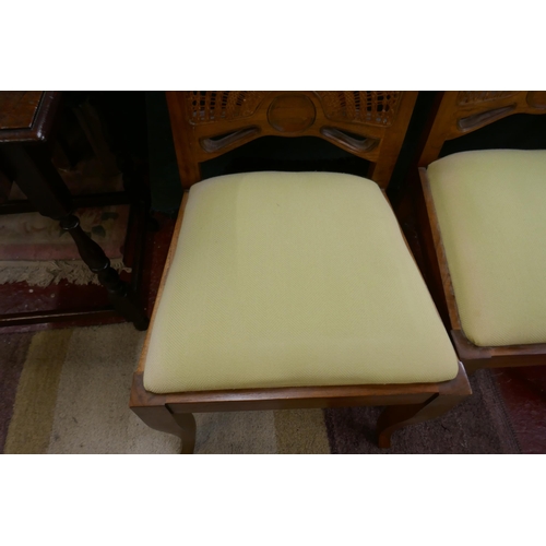 330 - Set of 4 bergere backed chairs to include 2 carvers