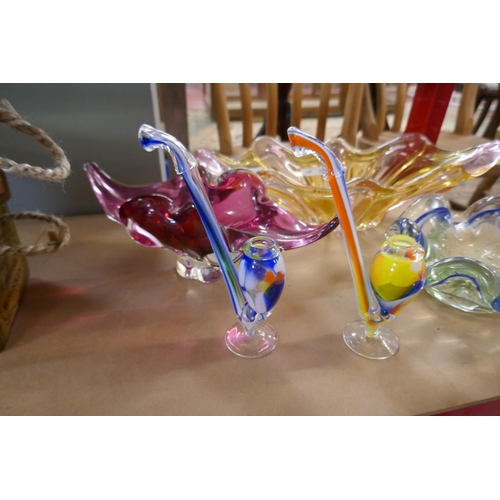 341 - Collection of coloured glassware