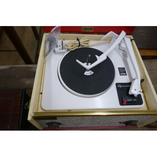 352 - 1960s Dansette portable record player on sputnik legs