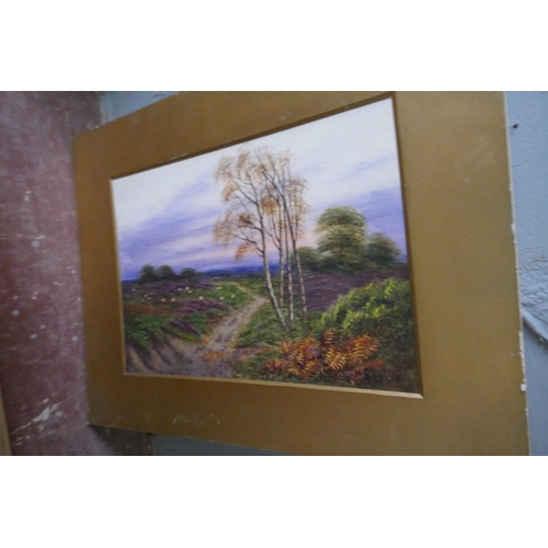 360 - 2 rural scenes - 1 oil & 1 watercolour