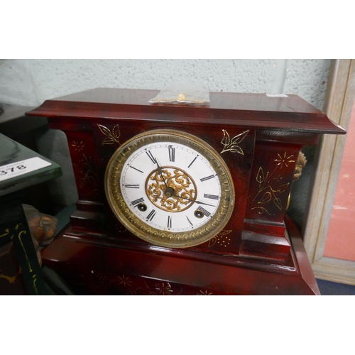 378 - 2 Ansonia mantle clocks