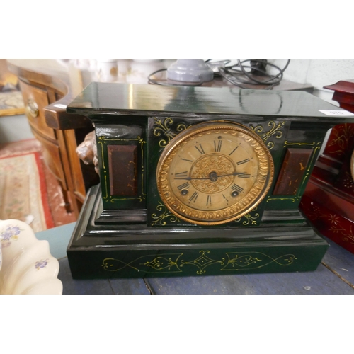 378 - 2 Ansonia mantle clocks